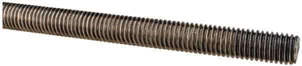 Made in USA - 1/2-13 UNC (Coarse), 6' Long, Stainless Steel Threaded Rod - Right Hand Thread - Top Tool & Supply