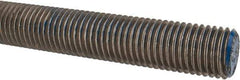 Made in USA - 1-8 UNC (Coarse), 6' Long, Stainless Steel Threaded Rod - Right Hand Thread - Top Tool & Supply