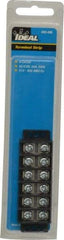 Ideal - 6 Poles, 300 Volt, 30 Amp, -40 to 266°F, Polyester Thermoplastic, Polyester Thermoplastic Multipole Terminal Block - Zinc Plated Steel, 22 to 12 AWG Compatibility, 0.56 Inch High - Top Tool & Supply