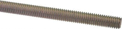 Value Collection - #10-32 UNF (Fine), 6' Long, Low Carbon Steel Threaded Rod - Zinc-Plated Finish, Right Hand Thread - Top Tool & Supply