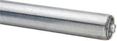 Made in USA - Replacement Conveyor Roller for 22 Inches Between Frame - 1.4 Inch Diameter, 1/4 Inch Axle, Galvanized Steel Finish, 18 Gage - Top Tool & Supply