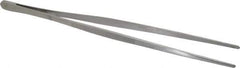 Value Collection - 10" OAL Stainless Steel Assembly Tweezers - Blunt, Serrated Points - Top Tool & Supply