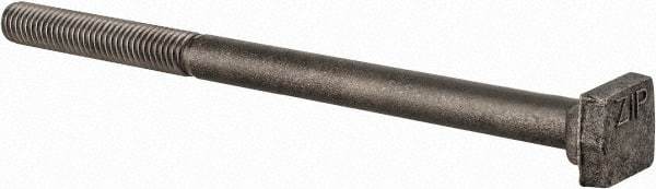 Value Collection - 3/8-16, 2" Thread Length, 3/8" Slot Width, Uncoated, Steel T Slot Bolt - 6" Length Under Head, Grade C-1045, 5, 11/16" Head Width x 3/16" Head Height - Top Tool & Supply