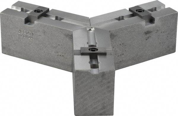 Abbott Workholding Products - Tongue & Groove Attachment, Square Soft Lathe Chuck Jaw - 3 Jaws, Aluminum, 1-3/4" Btw Mount Hole Ctrs, 4" Long x 1-1/2" Wide x 2" High, 5/16" Groove, 3/8" Fastener - Top Tool & Supply