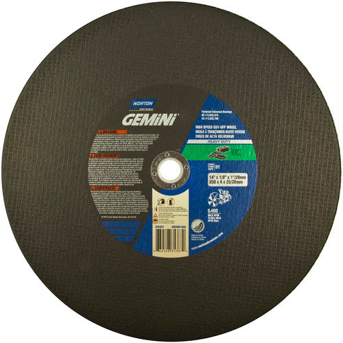 14″ × 1/8″ × 1″ Concrete HD High Speed Cut-Off Wheel Type 01 Straight 24 Grit - Top Tool & Supply