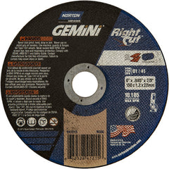 6 x .045 × 7/8″ Gemini RightCut Right Angle Cut-Off Wheel A 36 Q B Type 01/41 - Top Tool & Supply