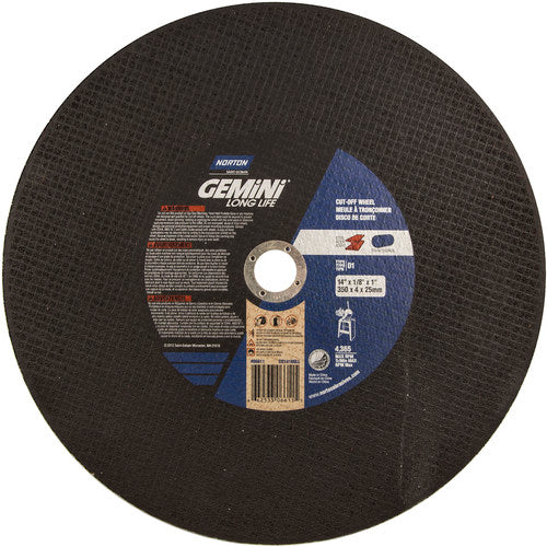 14″ × 1/8″ × 1″ Gemini Stationary Saw Cut-Off Wheel Aluminum Oxide - Top Tool & Supply