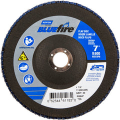 7 × 7/8″ BlueFire Fiberglass Conical Flap Disc Type 29 P40 Grit R884P Zirconia Alumina - Top Tool & Supply