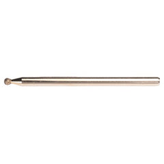 1/8″ - Electroplated CBN Mandrel-100 Grit - Spherical Ball end - Top Tool & Supply