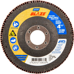 ‎4-1/2 × 7/8″ Blaze Fiberglass HD Flat Flap Disc Type 27 60 Grit R980P Premium Ceramic Alumina - Top Tool & Supply