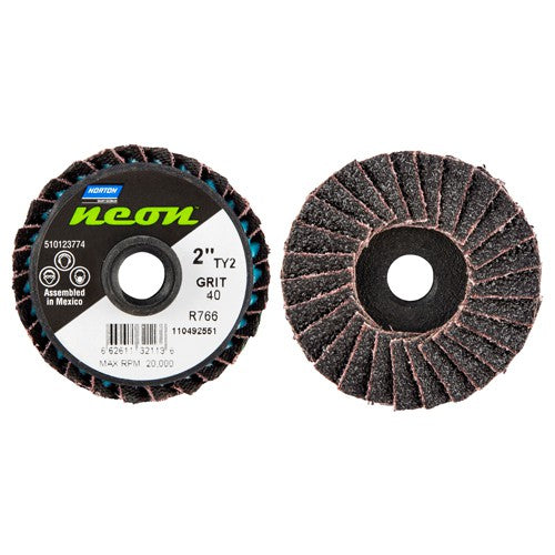 2″ 40 Grit Type TS Blend Neon Mini Flap Disc - Top Tool & Supply