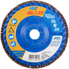 6 × 7/8″ Blaze Plastic Flat Flap Disc Type 27 40 Grit R980P Premium Ceramic Alumina - Top Tool & Supply