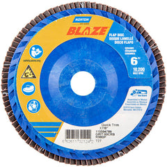 6 × 7/8″ Blaze Plastic Flat Flap Disc Type 27 60 Grit R980P Premium Ceramic Alumina - Top Tool & Supply