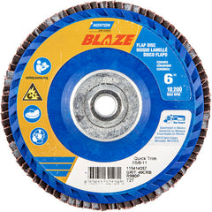 ‎6 × 5/8 - 11″ Blaze Plastic Flat Flap Disc Type 27 40 Grit R980P Premium Ceramic Alumina - Top Tool & Supply