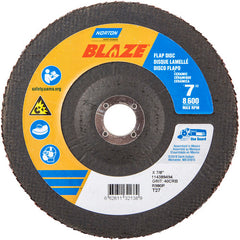 7 × 7/8″ Blaze Fiberglass HD Flat Flap Disc Type 27 40 Grit R980P Premium Ceramic Alumina - Top Tool & Supply