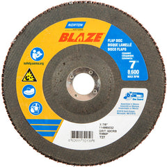 7 × 7/8″ Blaze Fiberglass HD Flat Flap Disc Type 27 60 Grit R980P Premium Ceramic Alumina - Top Tool & Supply