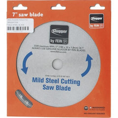 Fein - 7" Diam, 0.7874" Arbor Hole Diam, 36 Tooth Wet & Dry Cut Saw Blade - Carbide-Tipped, Standard Round Arbor - Top Tool & Supply