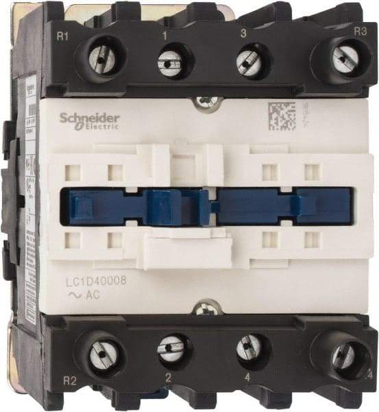 Schneider Electric - 4 Pole, 120 Coil VAC at 60 Hz, 60 Amp at 440 VAC, Nonreversible IEC Contactor - Bureau Veritas, CCC, CSA, CSA C22.2 No. 14, DNV, EN/IEC 60947-4-1, EN/IEC 60947-5-1, GL, GOST, LROS, RINA, RoHS Compliant, UL 508, UL Listed - Top Tool & Supply