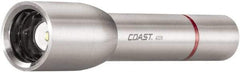 Coast Cutlery - White LED Bulb, 340 Lumens, Industrial/Tactical Flashlight - Silver Stainless Steel Body, 3 AA Batteries Included - Top Tool & Supply