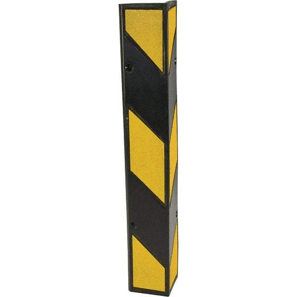 Vestil - 6" Long, Rubber Corner Protectors - Yellow/Black - Top Tool & Supply