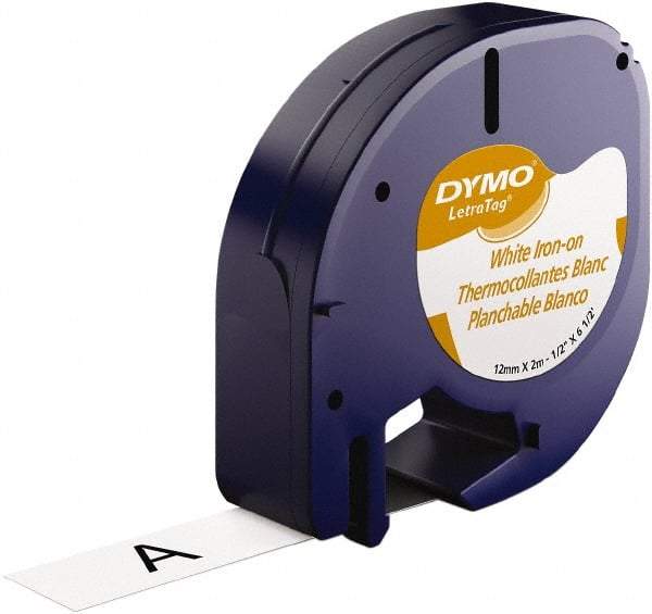 Dymo - 1/2" Wide x 156" Long, Black on White Iron Label Printer Cartridge - For DYMO Letratag Printers - Top Tool & Supply