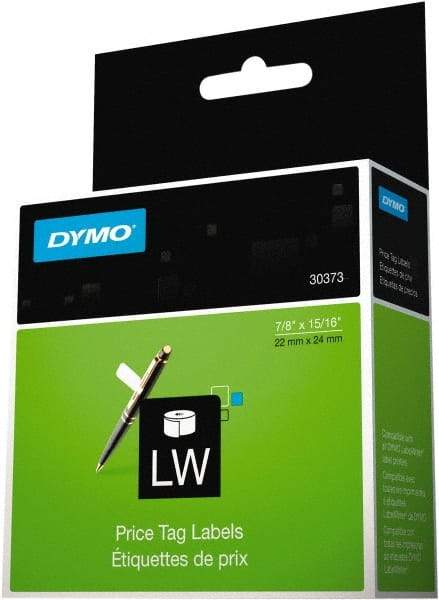 Dymo - 15/16" Wide x 15/16" Long, White Price Tag - For DYMO LabelWriter Printers - Top Tool & Supply