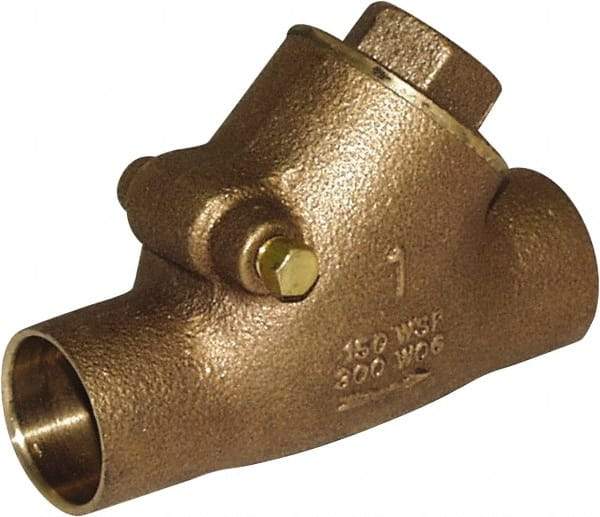 Legend Valve - 1-1/2" Lead Free Bronze Check Valve - Y-Pattern, C x C Sweat, 300 WOG - Top Tool & Supply