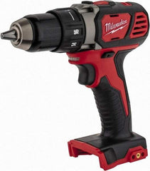 Milwaukee Tool - 18 Volt 1/2" Chuck Pistol Grip Handle Cordless Drill - 0-400 & 0-1800 RPM, Keyless Chuck, Reversible, Lithium-Ion Batteries Not Included - Top Tool & Supply