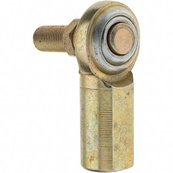 Value Collection - Female Spherical Rod End with Stud - 3/8-24, Steel with Steel Raceway - Top Tool & Supply