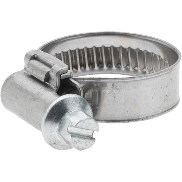 Value Collection - 16 to 25mm Diam, Stainless Steel Worm Drive Clamp - 9mm Wide - Top Tool & Supply