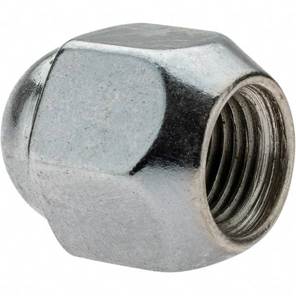 Value Collection - M12-1.25 Chrome Finish Wheel Nut - 19mm Hex, 25mm Overall Length, 60° Seat Angle - Top Tool & Supply