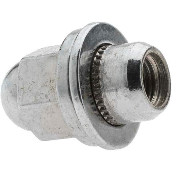 Value Collection - M12-1.5 Chrome Finish Mag Wheel Nut - 21mm Hex, 40.5mm Overall Length - Top Tool & Supply