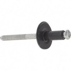 Value Collection - Large Flange Head Aluminum Peel Blind Rivet - Aluminum Mandrel, 1/8" to 21/64" Grip, 3/4" Head Diam, - Top Tool & Supply