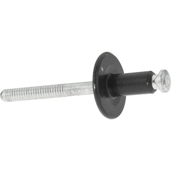 Value Collection - Large Flange Head Aluminum Peel Blind Rivet - Steel Mandrel, 3/32" to 9/64" Grip, 3/4" Head Diam, - Top Tool & Supply