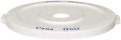 PRO-SOURCE - 32 Gal White Round Recycling Container - Polyethylene - Top Tool & Supply