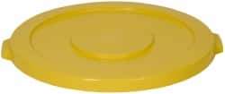 PRO-SOURCE - Round Lid for Use with 32 Gal Round Trash Cans - Yellow, Plastic, For Huskee Trash Cans - Top Tool & Supply