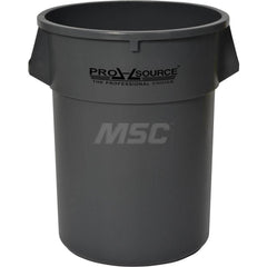 55 Gal Round Gray Trash Can Polyethylene