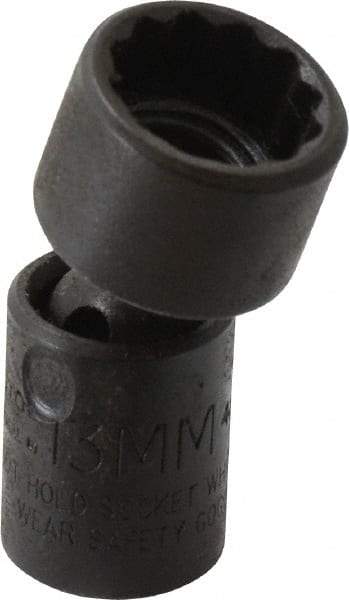 Proto - 1/4" Drive 13mm Standard Universal Impact Socket - 12 Points, 1-19/32" OAL - Top Tool & Supply