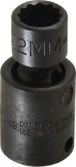 Proto - 3/8" Drive 12mm Standard Universal Impact Socket - 6 Points, 2" OAL - Top Tool & Supply