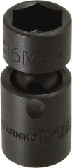 Proto - 3/8" Drive 16mm Standard Universal Impact Socket - 6 Points, 2-3/32" OAL - Top Tool & Supply