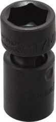 Proto - 3/8" Drive 17mm Standard Universal Impact Socket - 6 Points, 2-3/32" OAL - Top Tool & Supply