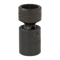 Proto - 3/8" Drive 17mm Deep Universal Impact Socket - 12 Points, 2-3/32" OAL - Top Tool & Supply