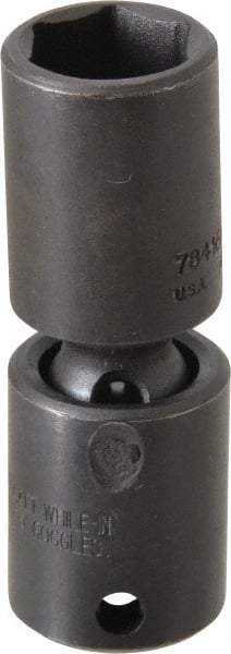 Proto - 3/8" Drive 16mm Deep Universal Impact Socket - 6 Points, 2-11/16" OAL - Top Tool & Supply