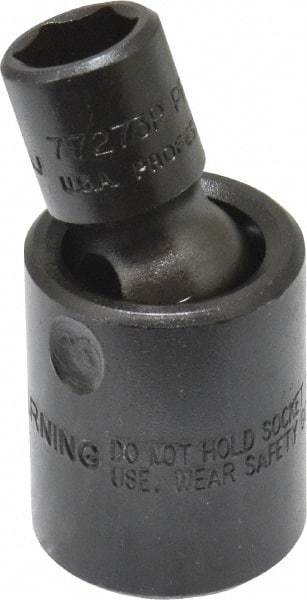 Proto - 3/8" Drive 3/8" Standard Universal Impact Socket - 6 Points, 1-29/32" OAL - Top Tool & Supply