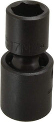 Proto - 1/2" Drive 17mm Standard Universal Impact Socket - 6 Points, 2-11/16" OAL - Top Tool & Supply