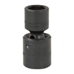 Proto - 1/2" Drive 18mm Standard Universal Impact Socket - 6 Points, 2-11/16" OAL - Top Tool & Supply