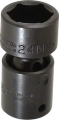 Proto - 1/2" Drive 24mm Standard Universal Impact Socket - 6 Points, 2-11/16" OAL - Top Tool & Supply