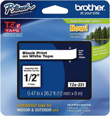 Brother - 1/2" Wide, White Label Tape - For Label Maker - Top Tool & Supply