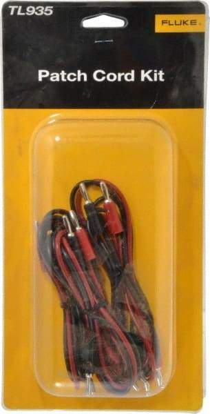 Fluke - Black/Red Electrical Test Equipment Patch Cord Set - Use with Test Equipment - Top Tool & Supply