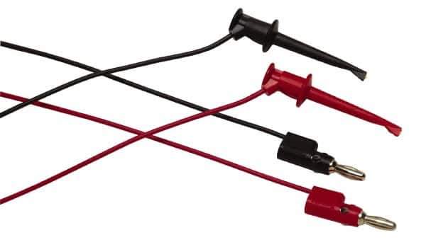 Fluke - Black/Red Electrical Test Equipment Leads Set - Use with All Models - Top Tool & Supply